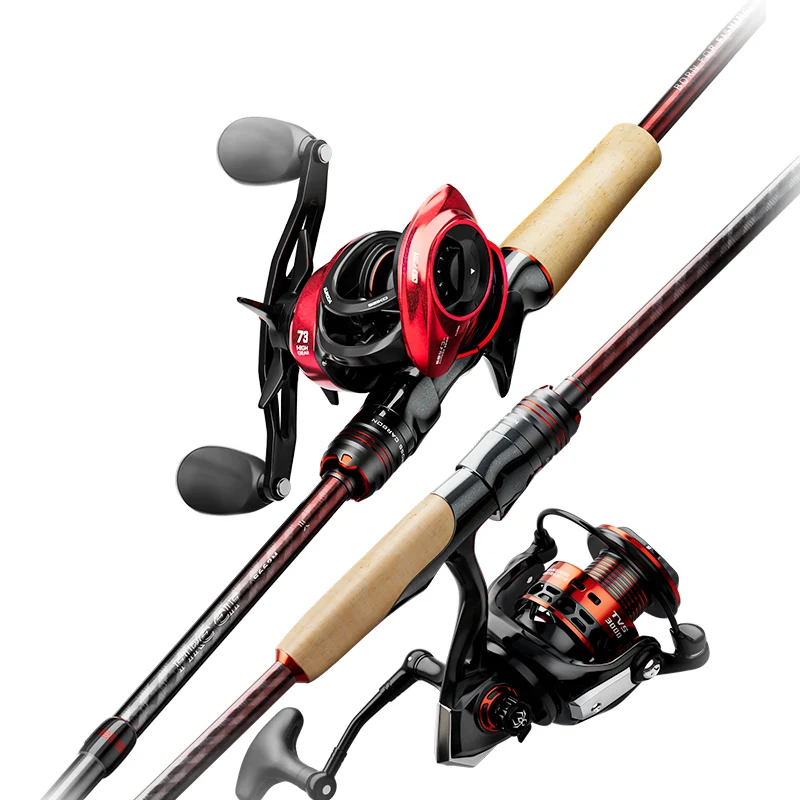 CWSACR10-A Wholesale 30+24T Carbon Fiber Spinning Casting Fishing Rod And Reel Combo Baitcasting Reel
