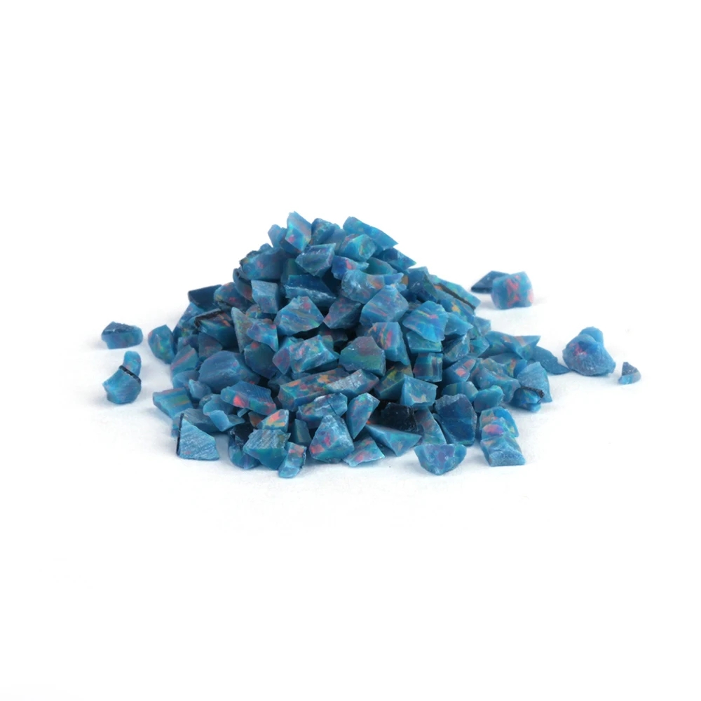 (MOQ 5 g each size each color) 2mm-3mm Different Colors Lab Created Crushed Opal, 92 colors Synthetic Opal Chips