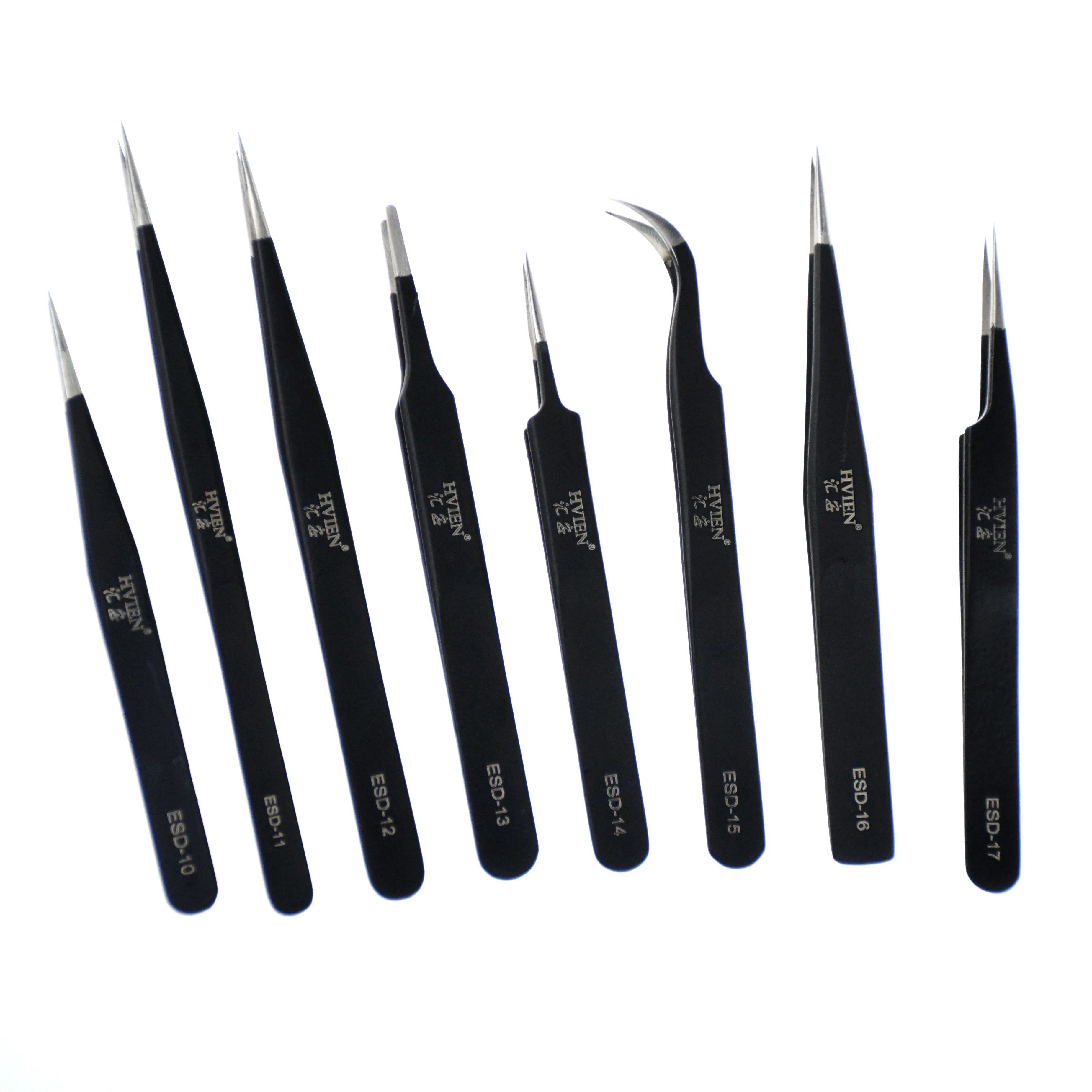 High quality 302 stainless steel anti-static and anti-magnetic tweezers Mobile phone repair ESD tweezers