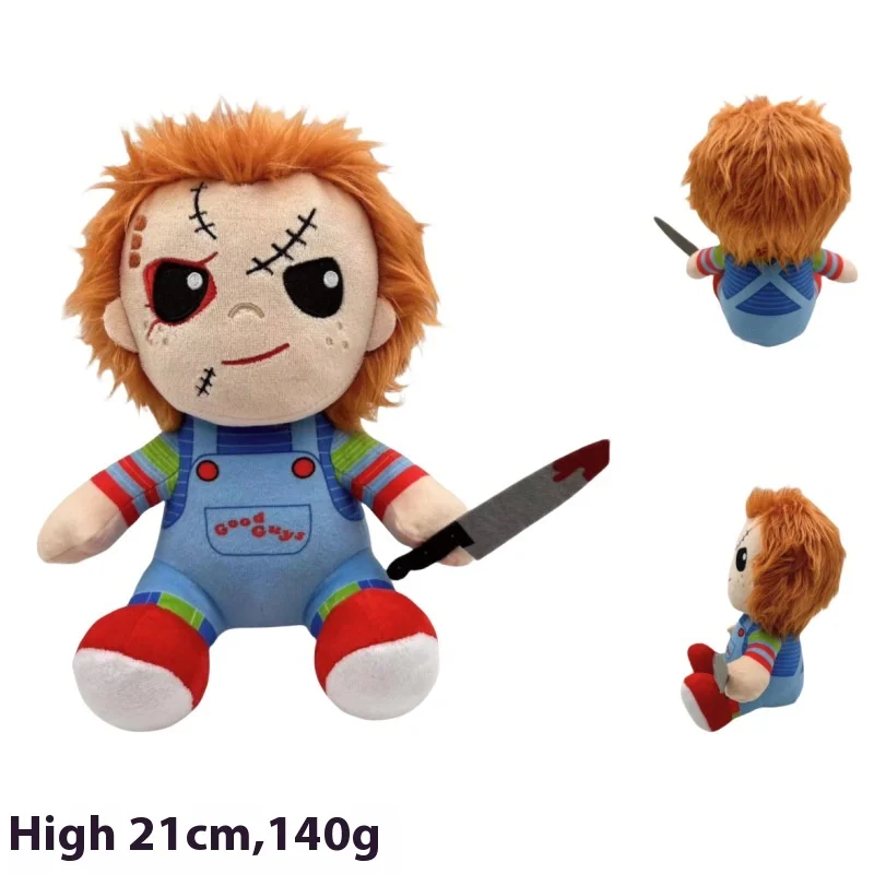Creative Design Halloween Plush Toy Clown Ghost Doll Chucky Embroidery Plush Doll Wholesale Gift Doll