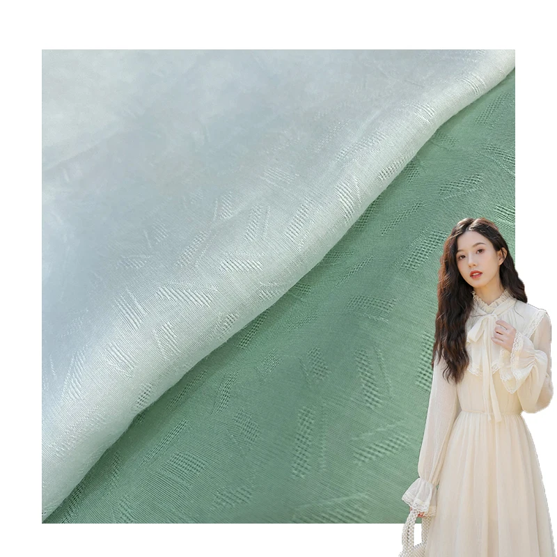 custom printed digital printing jacquard Tnecel nylon chiffon fabrics for dress