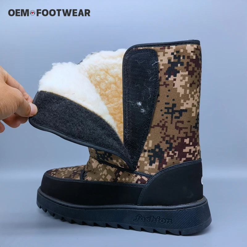 Factory Spot Low Price Winter Short Boots White Cotton Shoes Comfortable And Warm Snow Boots For Men