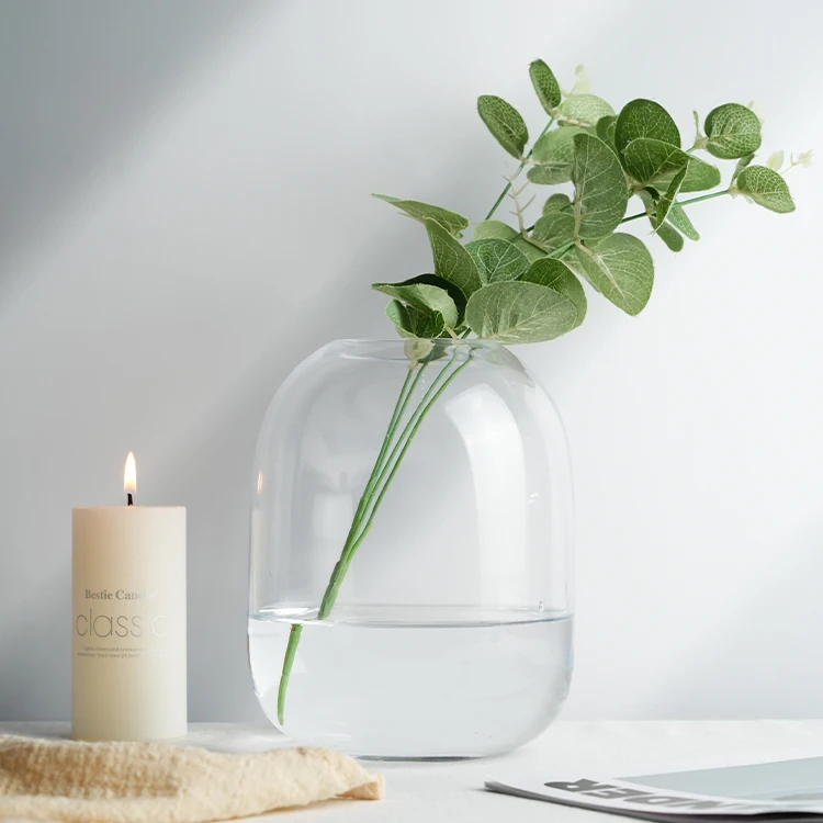 Mouth blown Lakotto wedding plants flower glass vase