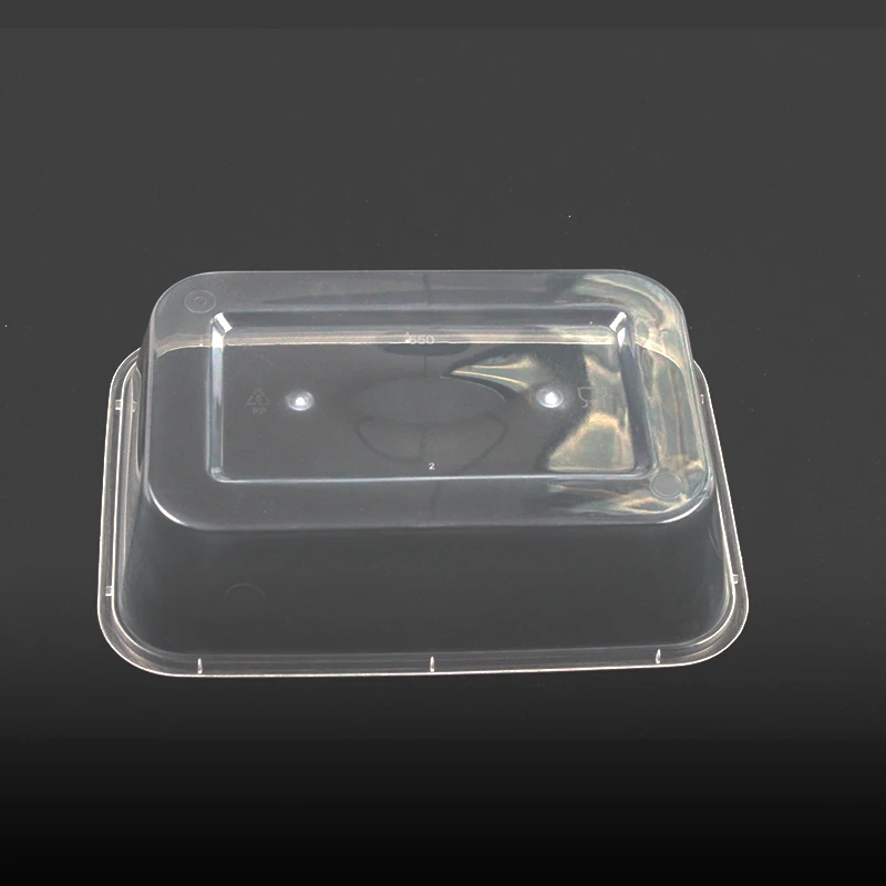 Microwavable Disposable Plastic Container Rectangular Take Out Food Container Packing Use PP Camping Plastic Dishes Plastic Bowl