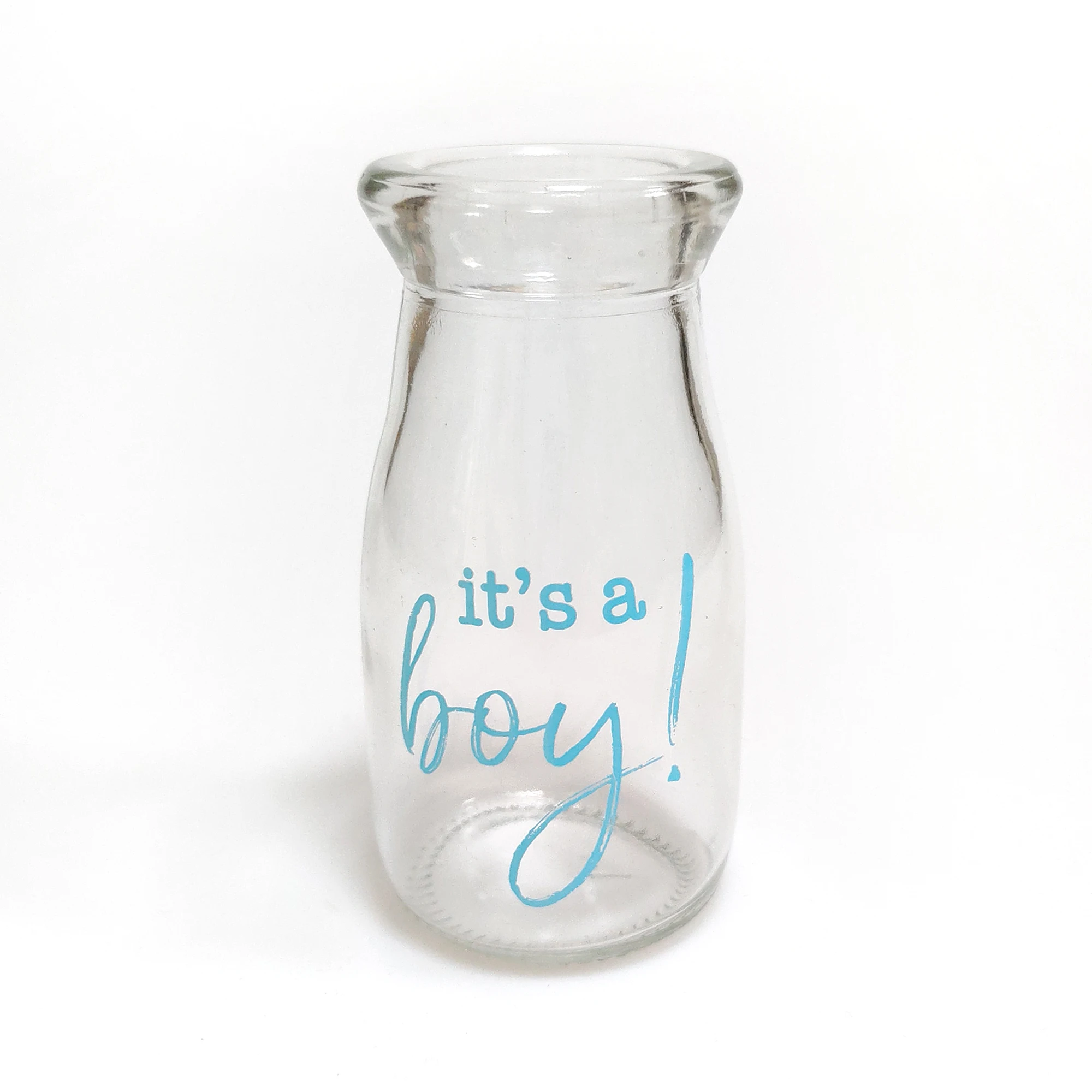 Wholesale 150ml 250ml customized logo glass fresh milk milk yogurt bottle with lid