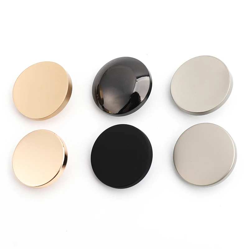 10-30mm Metal Buttons Alloy Shank  Mirror Design Overcoat Button Six Color Shank Button