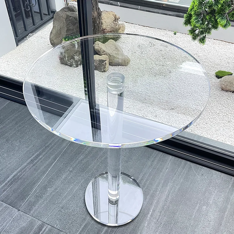 Luxury Acrylic Coffee Table Unique Modern Style Round Tea Table Transparent Side Table