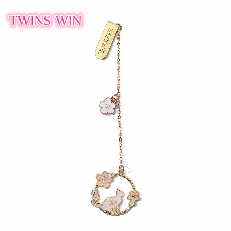 Cute Pet rabbit Alloy Bookmark Creative Metal Bookmark Small Fresh Student Bookclip Page Divider  831