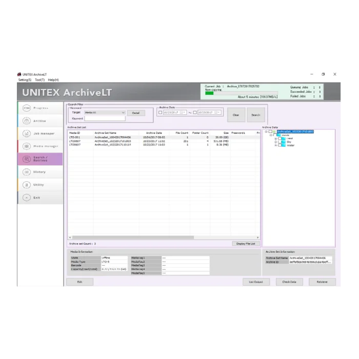 Efficiently lto tape online data entry work storage software backup LTO storage