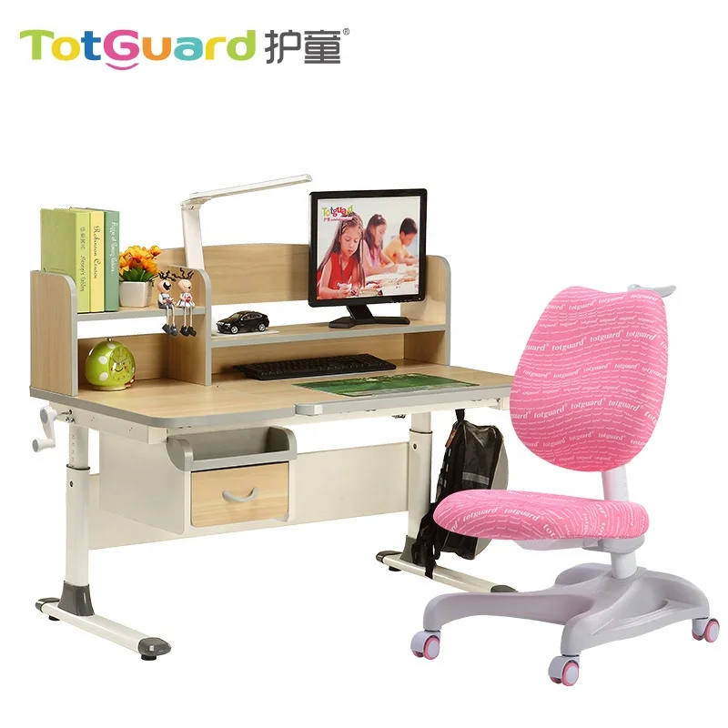 New Model and design adjustable ergonomic 3-18 years old reading table kids study desk table and chair kids desk for children