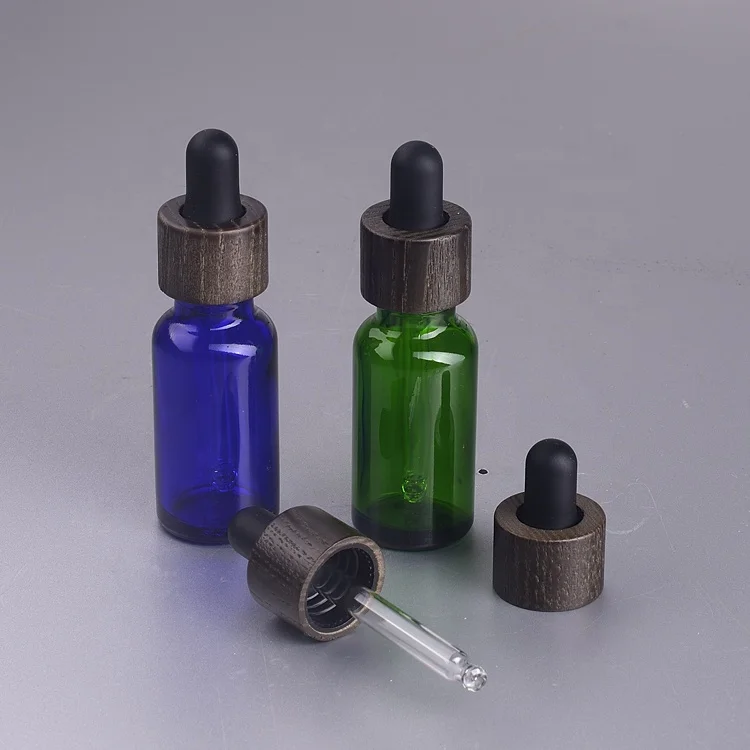 essential oil bottle  18mm Ash wooden pipettes cosmetic Eco friendly 20mm dropper