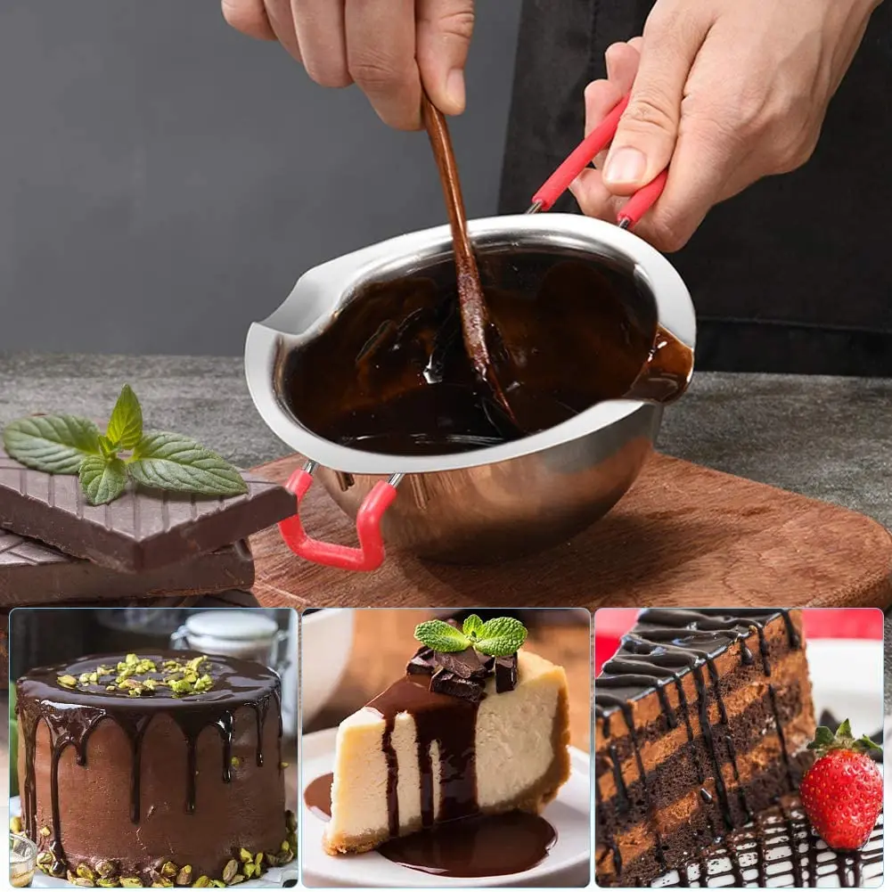 Backing Cake Tool 480ml Stainless Steel Double Boiler Pot for Melting Chocolate Pots