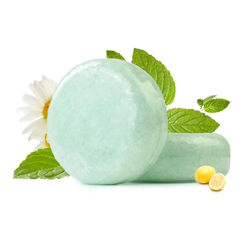 Wholesale Factory Custom Private Label Handmade Shampoo Organic Natural Vegan Hair Care Solid Mint Shampoo Soap Bar