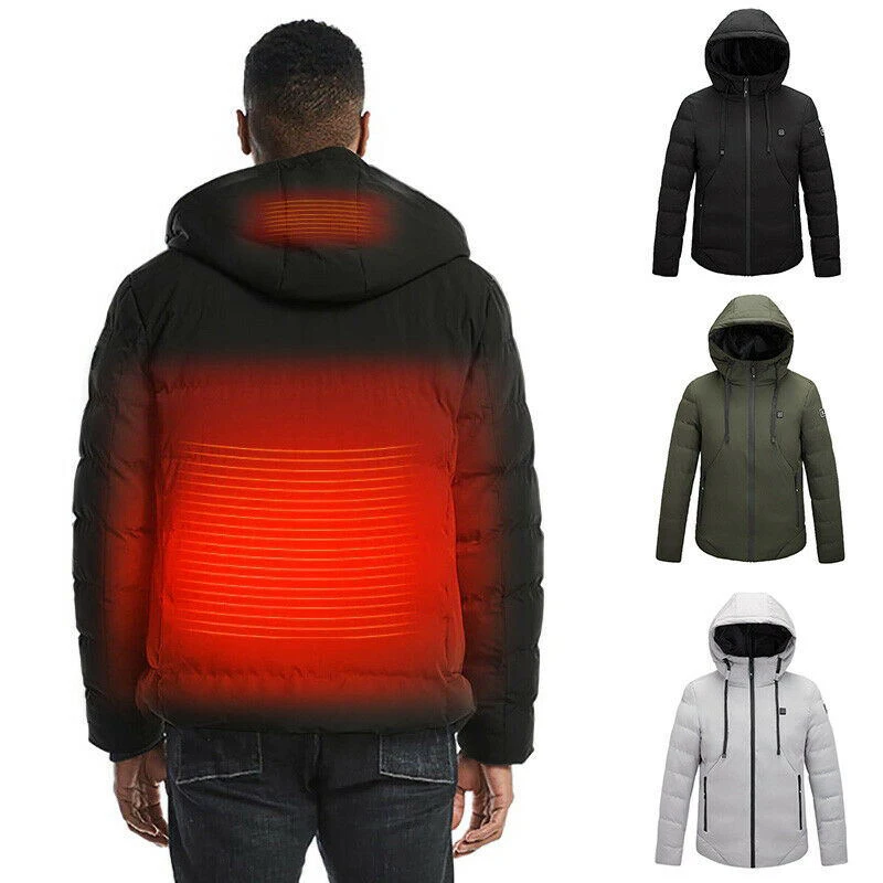 2 zones heating Heated Jacket Men Ladies Universal Battery Heated Jacket 5V Heated Hoodie Heated Down Jacket