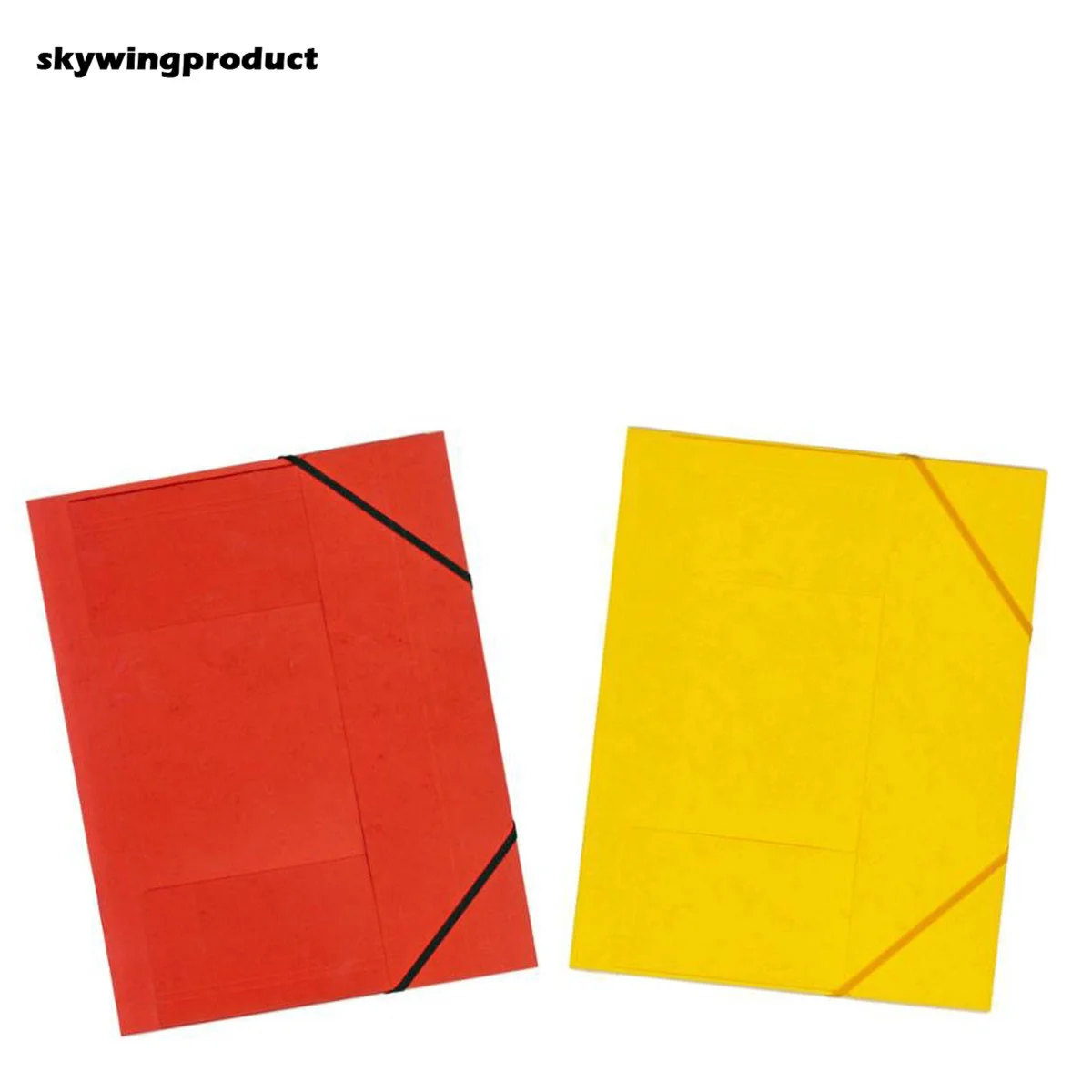 
skywingproduct Factory High Quality Colorful A4 Elastic Bands 3-Flap Recycled Folder With 25Pcs Per Box For Office and School 