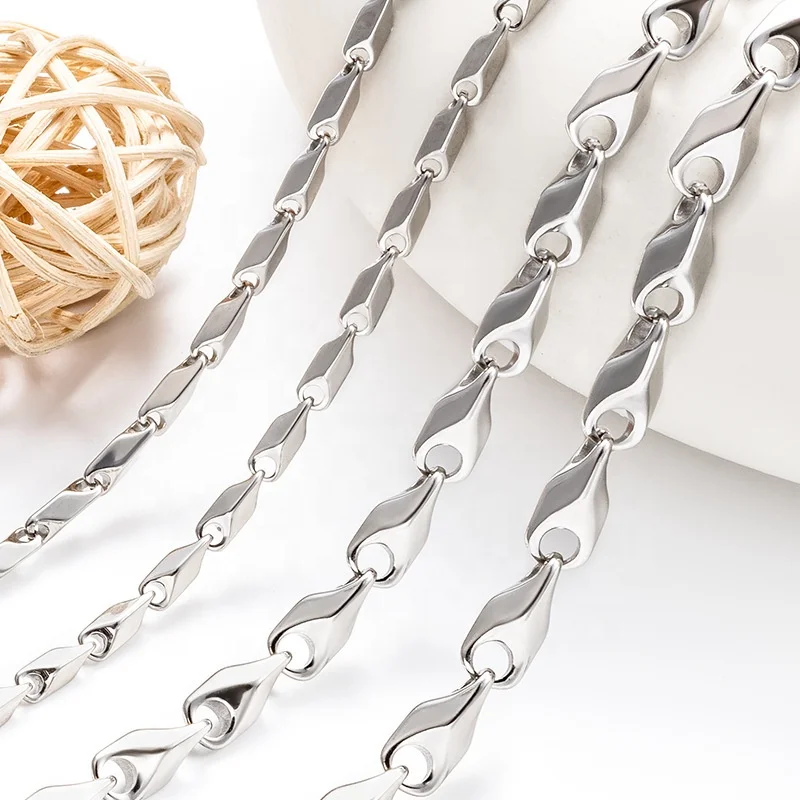 No Fade Thicken Stainless steel melon seed chain diamond chain Bulk Materials Handmade Supplies For DIY Jewelry Findings Making