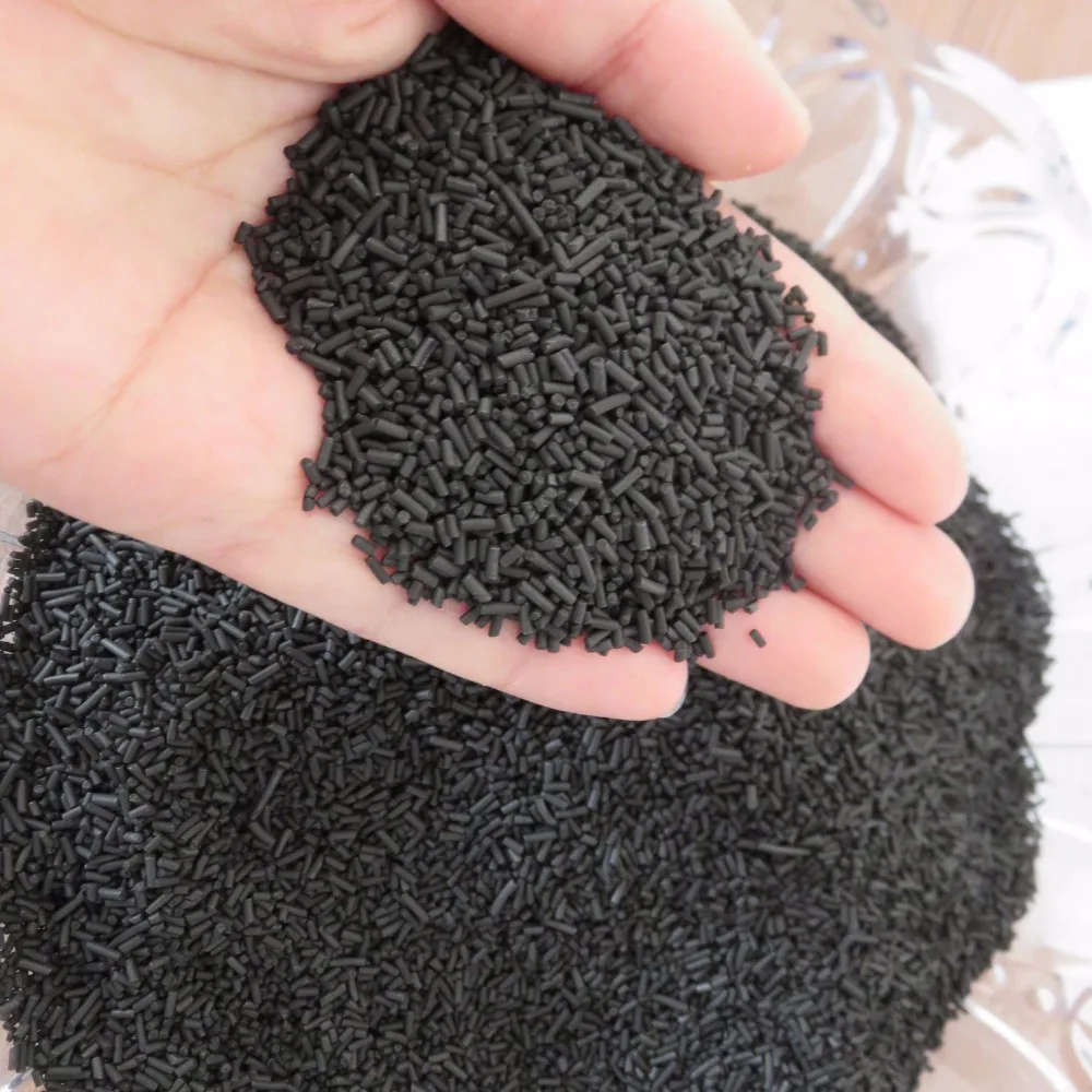 manufacture Low Ash Extruded Bulk Pellet Columnar Activated Carbon for Air / Water Purification