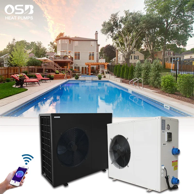 R32 R410a green refrigerant air source heat pump for swimming pool/spa/hot spring with smart wifi function
