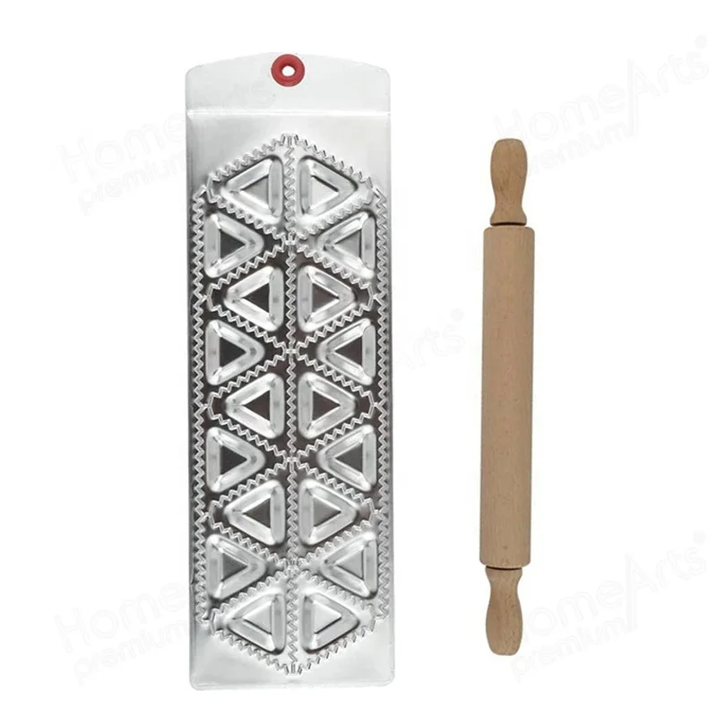 12 Square Holes Aluminum Dumpling Empanada Press Maker With Mini Rolling Pin For Cooking Diy Accessories