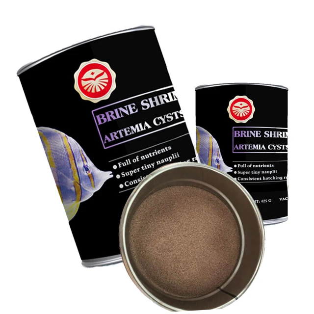 High Protein High Hatch Rate Fish Food Pet Supplies Artemia Brine Shrimp Eggs Fish Feed can be customized