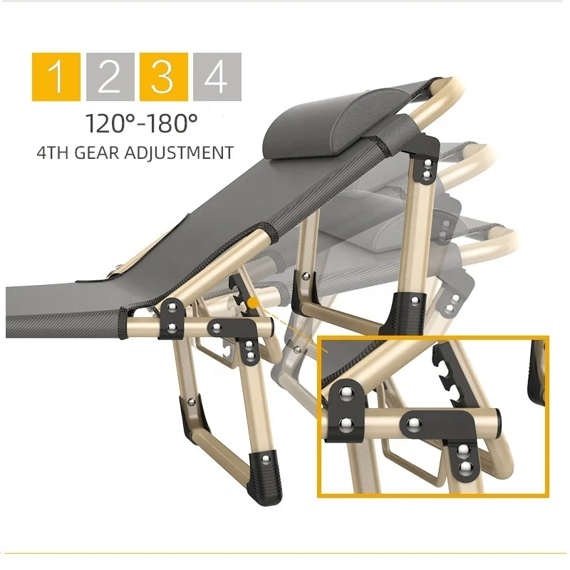 Factory Wholesale Lay Flat Heavy Duty Adjustable Reclining Chairs With Pillow Custom Sofa Beds Lightweight Sleeper Chair
