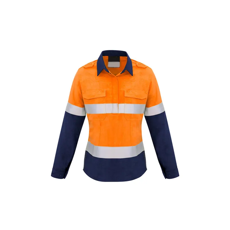 Hi Vis Wholesale Safety Shirt Fireproof Safety Shirt Long Sleeve Hoodie Customized Reflective Safety Clothing