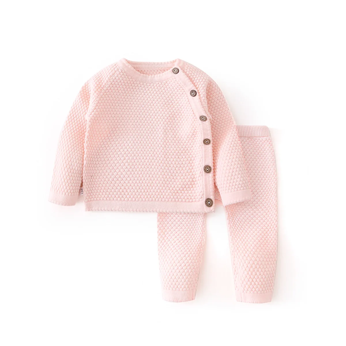 Лидер продаж 2020, зимние комплекты детской одежды для мальчиков, однотонная детская пижама из 100% хлопка с длинным рукавом, топ + штаны, Свитера для маленьких девочек