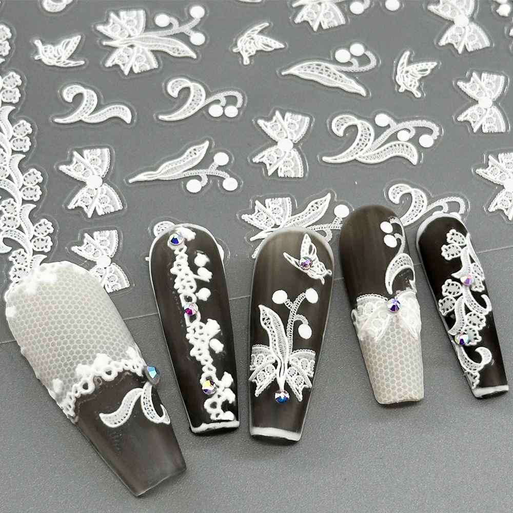 Nail Decal Wholesale Free Samples Nail Stickers Checker Bowknot Valentines Sticker for Nail