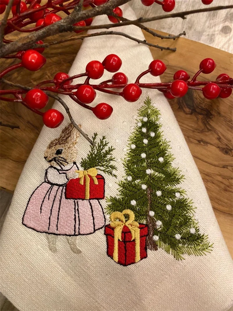 wholesale christmas linen flax washable colorful sage green luxury fabric gold ramadan dinner napkin cloth logo cotton custom