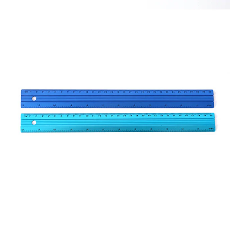 Custom logo metal measuring machine ruler manufacturers 15cm 20cm 30cm triangle scale silver aluminum ruler