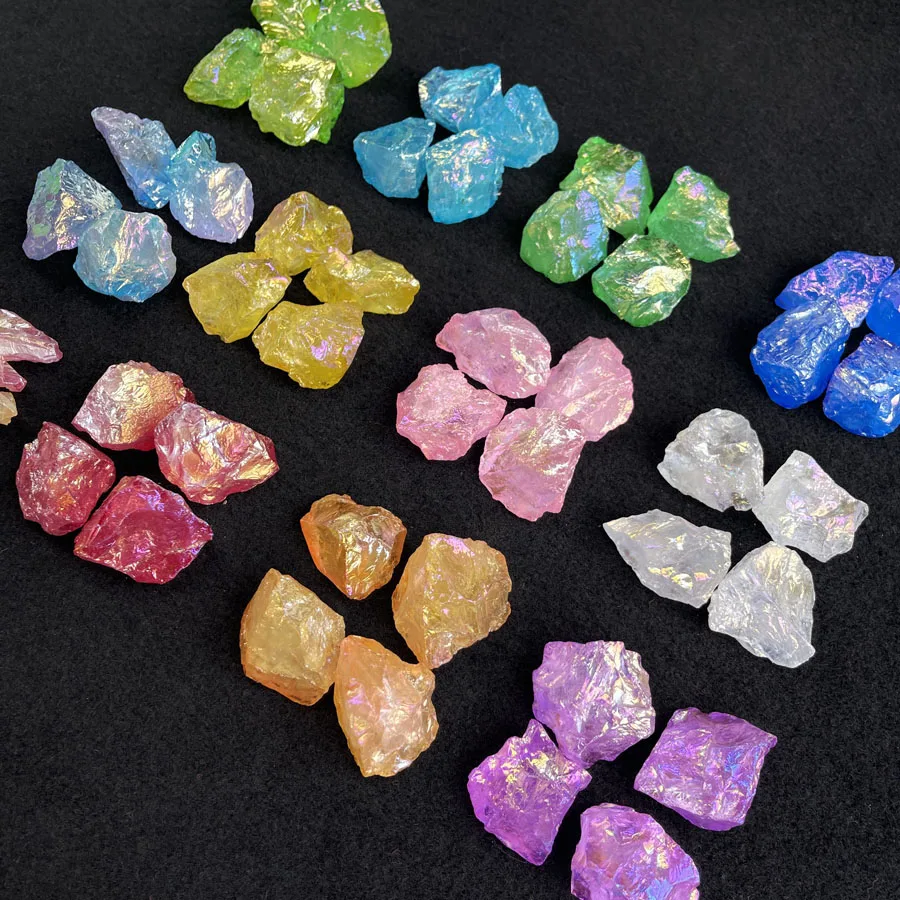 Wholesale Colorful Healing Stones Raw Aura Quartz Crystal Stone For Healing