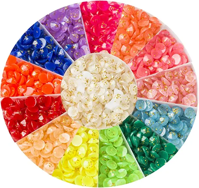 M-Z002  Arrive Hot Sale Jelly Color Neon Resinstone For DIY Diamond Painting Diamond Cross Stitch Accessories Beads Neon Drills