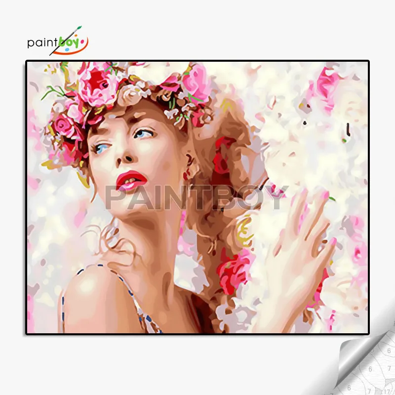 PAINTBOY 40*50 yiwu factory supply diy digital oil painting by numbers on canvas for kits for bedroom decoration