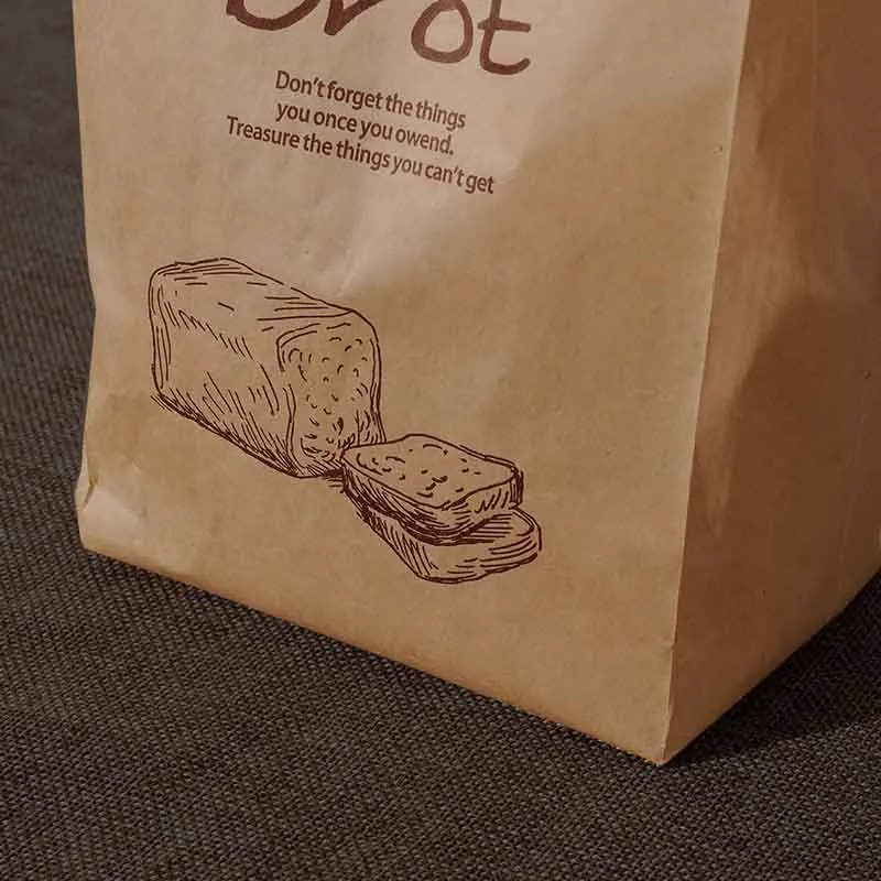 kraft bag window paper Donut Leisure Food Bread paper Food Packaging Cake Leisure Toast DIY Baking Bakery Bread Bag