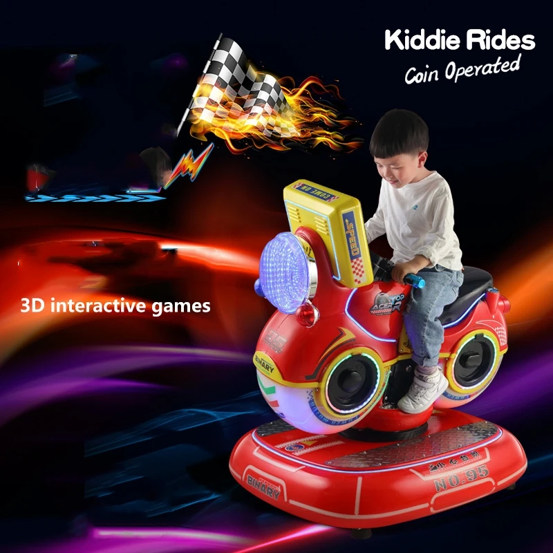 Coin Operated Kiddie Rides Luxury Didi single motorcycle Great Quality With Interactive Game LCD Screen