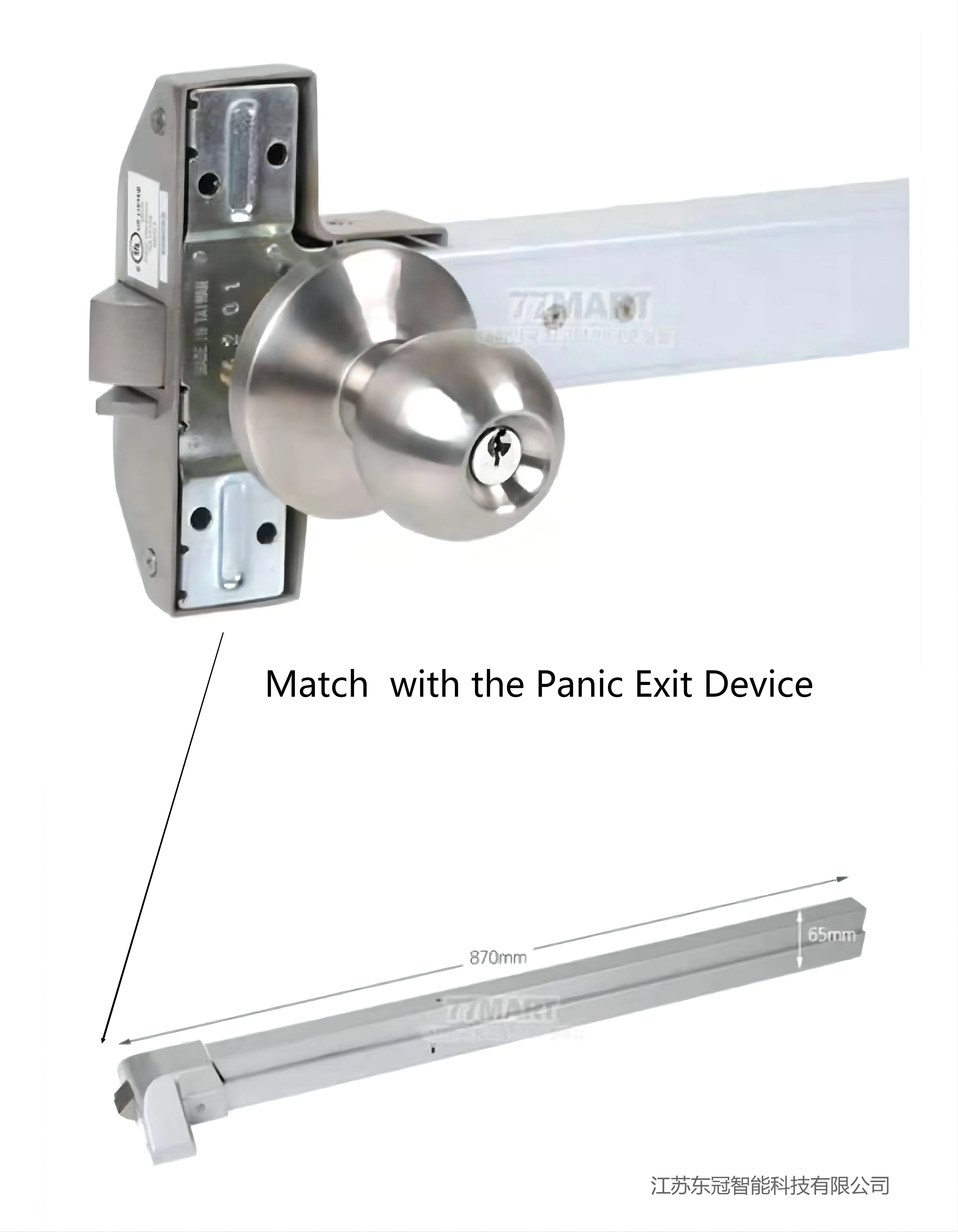 005 Model Wholesale customization trim lever handle lock for panic device