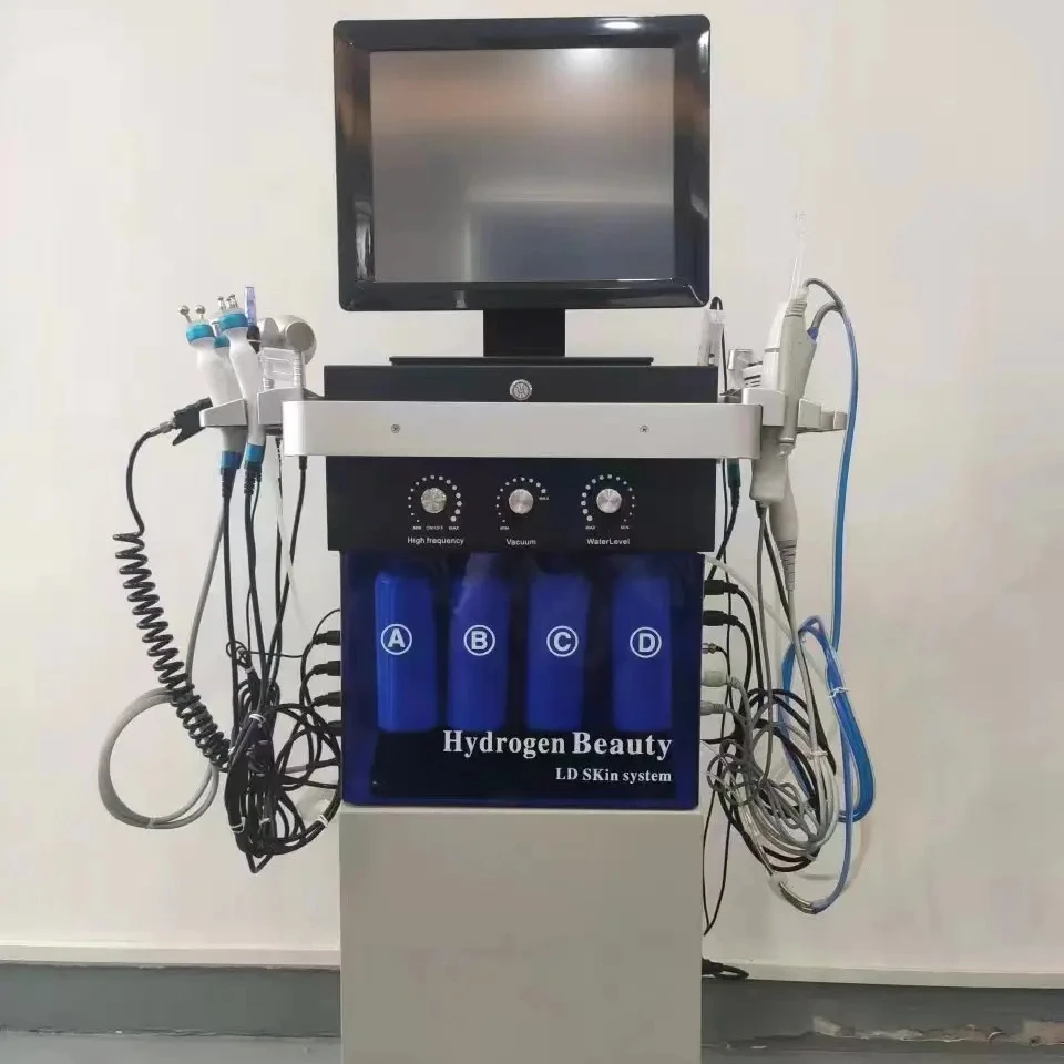 14 in 1 Hydra Cleaning Dermabrasion Skin Peel  Facial Machine With Original Black Hydra Handle
