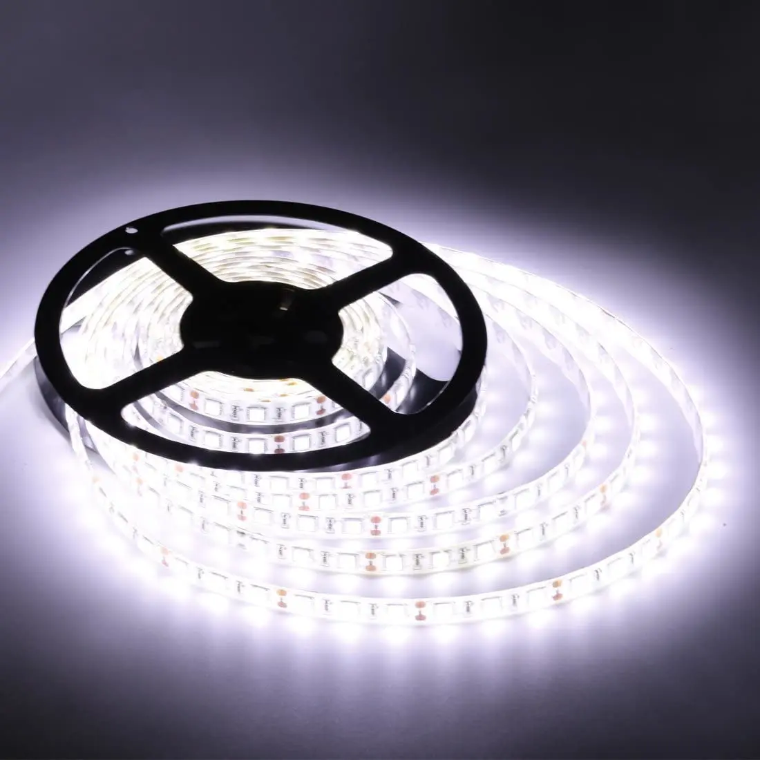 
2835 cold white 6000 K 16.4ft/5m 300LED 60LEDs/m DC12V white PCB board Non-Waterproof IP20 outdoor led strip light 