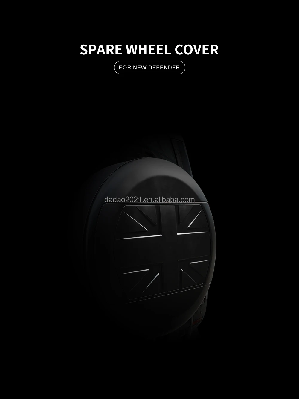 Car Matte Black Spare Wheel Cover for Land Rover defender 90/110 2020  Spare Wheel Cover