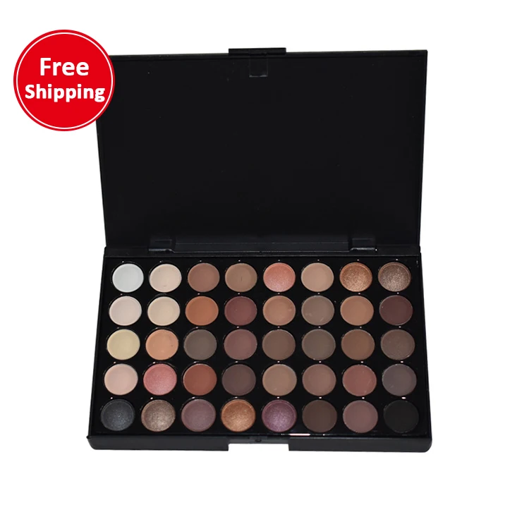 Oem Fall winter christmas 40 Earth color pressed warm glitter matte organic eye shadow palette pallette brown nude eyeshadow