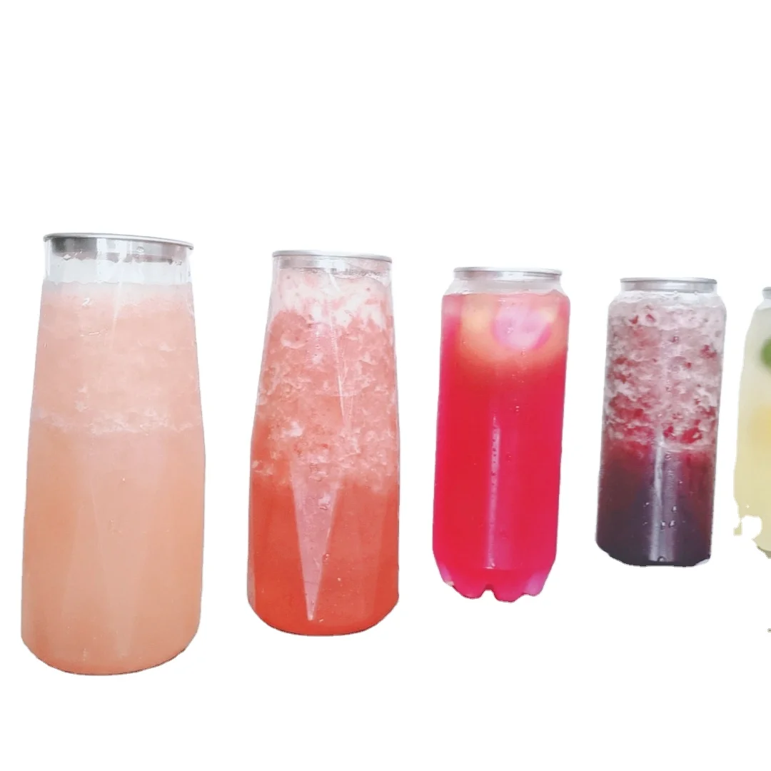 PET cans for beverage  factory hot sell high quality transparent bottle accept customized  different size