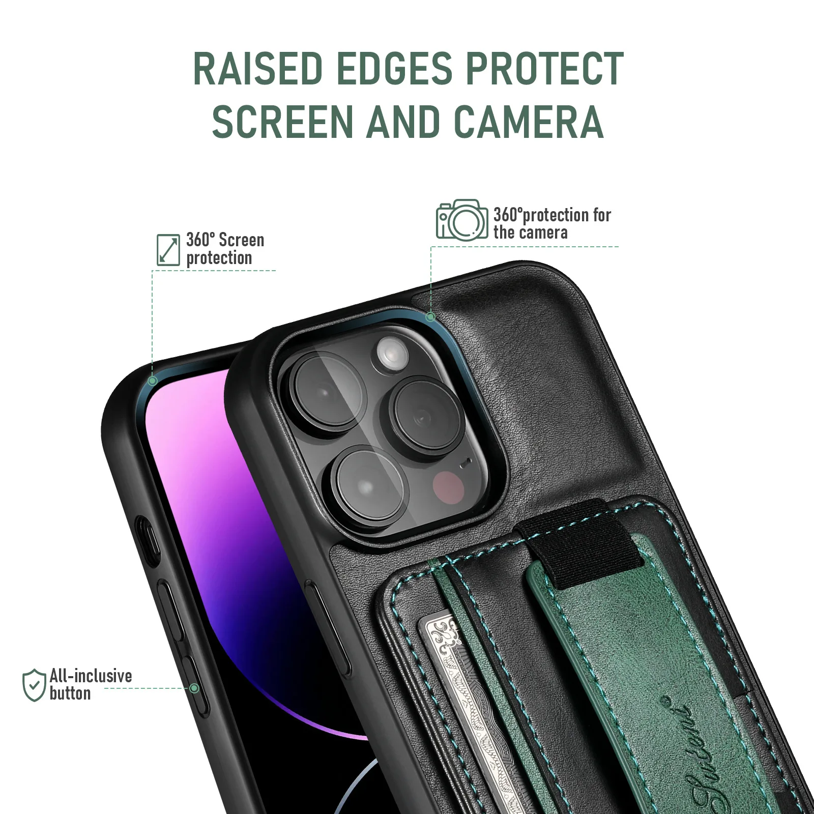 2023 Custom PU Leather Wallet Mobile Phone Case Card Holder Phone Case Wallet Cover for iPhone Samsung Oneplus Google