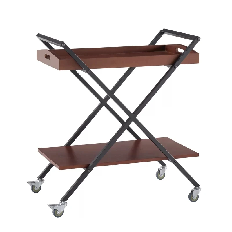 Современный роскошный новый дизайн в скандинавском стиле металлическая деревянная тележка для бара Питьевая тележка