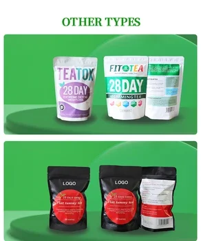 OEM Chinese Herbal Extractive 28 Days Detox Slimming Fat Burning Tea Sugar-free Weight Loss Flat Tummy Teabags