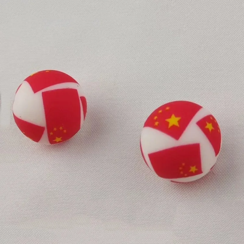 Wholesale food grade silicone transfer printing beads baby molars in bulk 12mm to 15mm