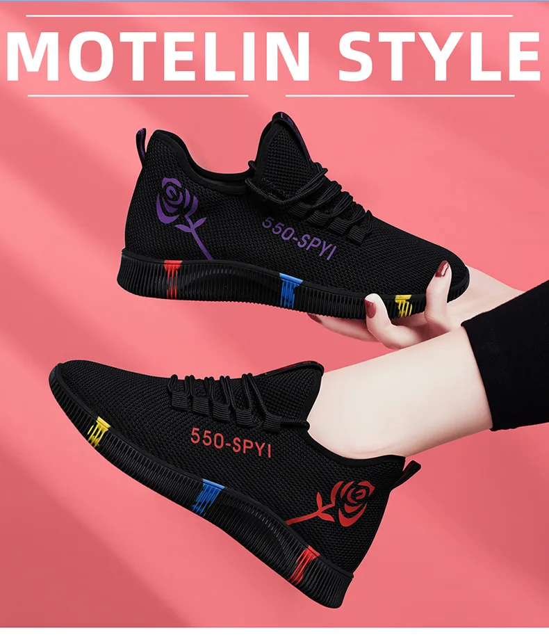 Selling Well Shoes women 2024 new old cloth shoes breathable flying woven sports fashion ladies casual