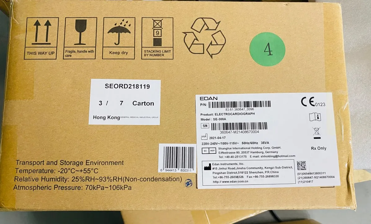EC 2022 Edan SE-301 серии 3-канальный электрокардиограф SE-3 SE-12 SE-18 SE-601 SE-1202