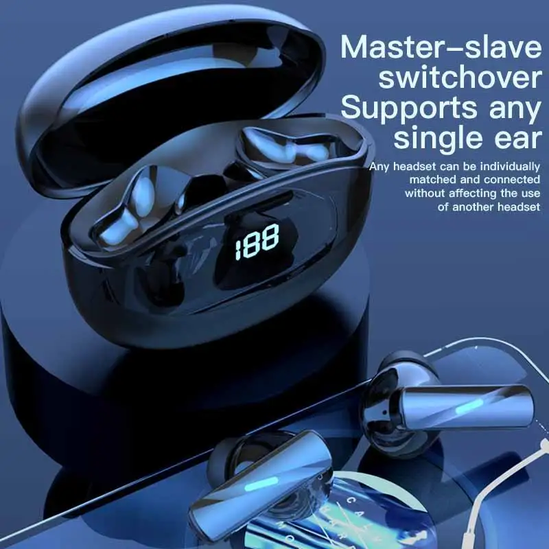 High Quality A6S TWS Wireless Earbuds Stereo Headset BT5.0 Stereo Headphones Waterproof Sport Auriculares Mini Earphone