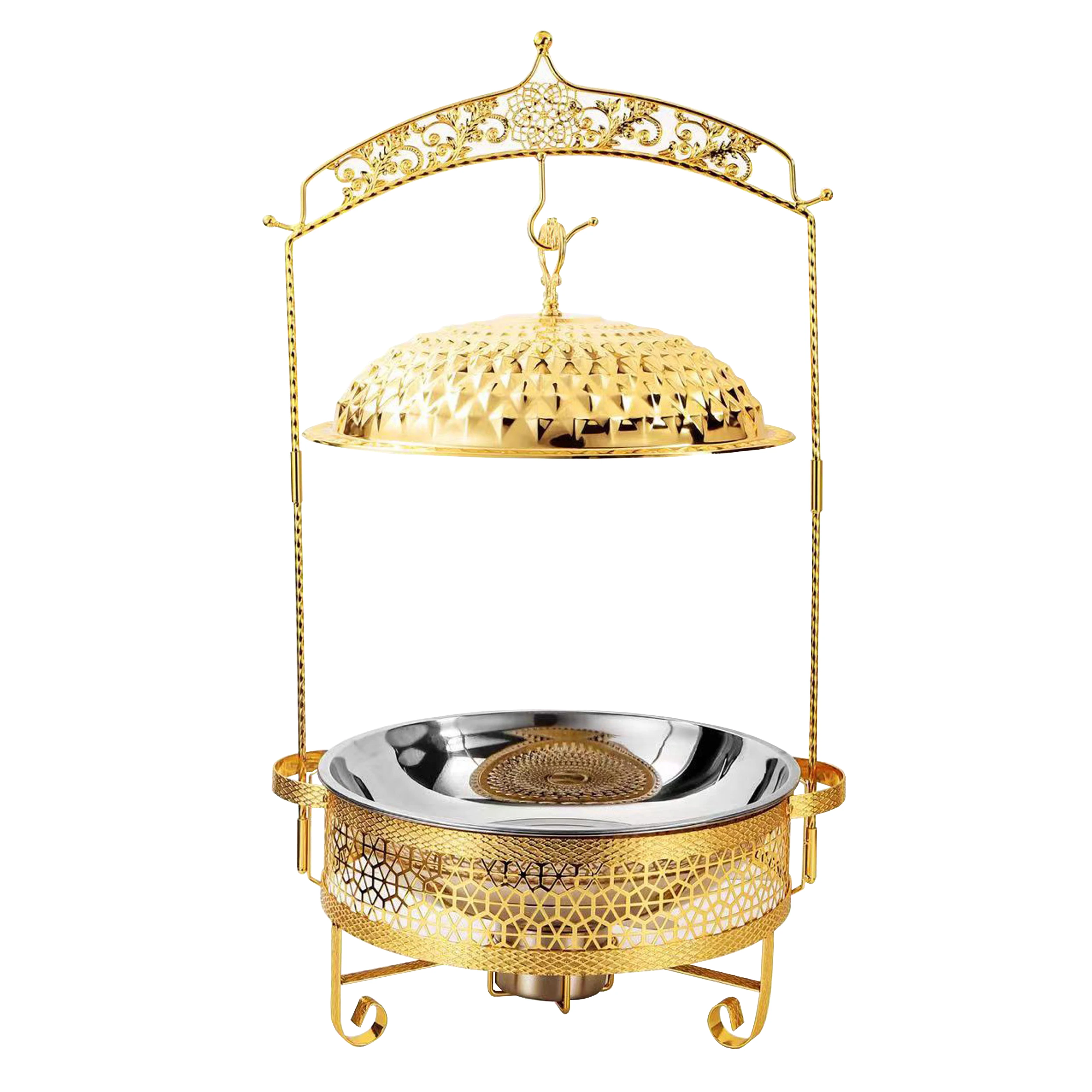 YITIAN Chafing Dish Restaurant Equipment Stainless Steel Food Warmer Gold Chafing Dish Heavy Duty Kitchen Equipment