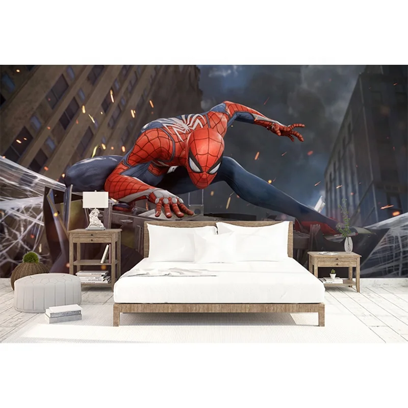  3d обои Marvel Человек-паук на заказ Фреска для декора детской